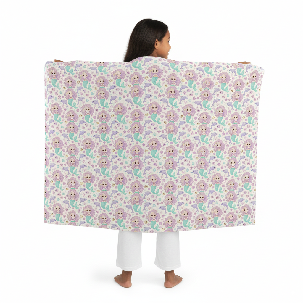 Koc polarowy z kapturem